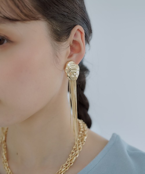 HARE（ハレ）の「チェーンデザインイヤリング(HARE)（イヤリング・レディース・ゴールド/シルバー・FREE）」の9枚目の写真