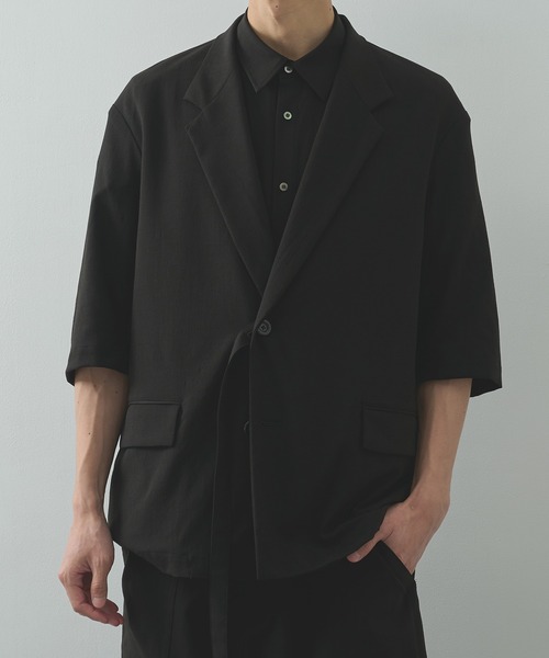 UJOH HOMME/ウジョー】2BS Belt Half Sleeve JKT / TAﾄﾛﾋﾟｶﾙ / M732