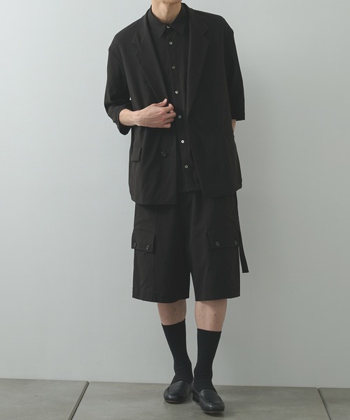 UJOH(ウジョー)の「【UJOH HOMME/ウジョー】2BS Belt Half Sleeve JKT / TAトロピカル / M732-J53-501(テーラードジャケット・メンズ・ブラック/グレー/ブラウン・4/5)」の10枚目の写真