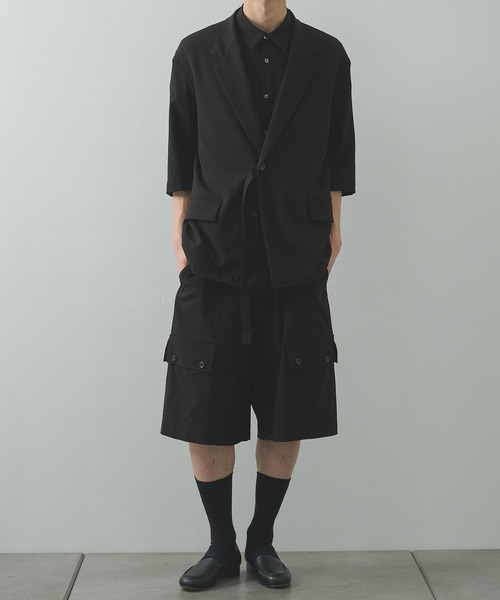 UJOH(ウジョー)の「【UJOH HOMME/ウジョー】2BS Belt Half Sleeve JKT / TAトロピカル / M732-J53-501(テーラードジャケット・メンズ・ブラック/グレー/ブラウン・4/5)」の11枚目の写真