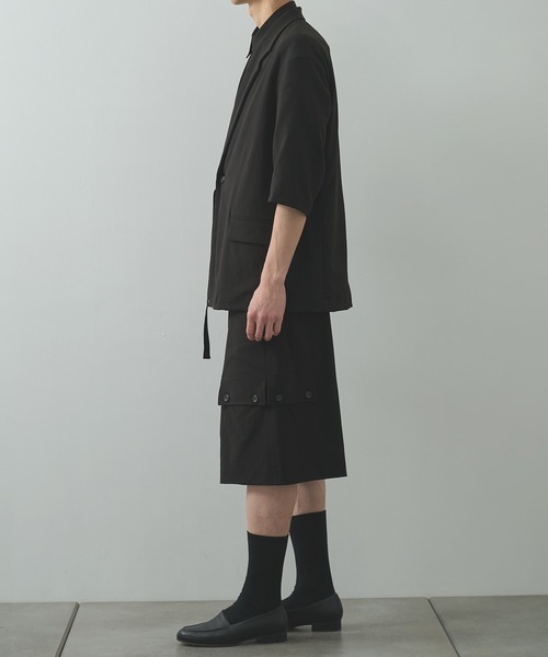 UJOH(ウジョー)の「【UJOH HOMME/ウジョー】2BS Belt Half Sleeve JKT / TAトロピカル / M732-J53-501(テーラードジャケット・メンズ・ブラック/グレー/ブラウン・4/5)」の12枚目の写真