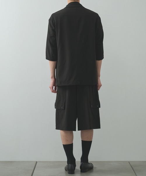 UJOH(ウジョー)の「【UJOH HOMME/ウジョー】2BS Belt Half Sleeve JKT / TAトロピカル / M732-J53-501(テーラードジャケット・メンズ・ブラック/グレー/ブラウン・4/5)」の13枚目の写真