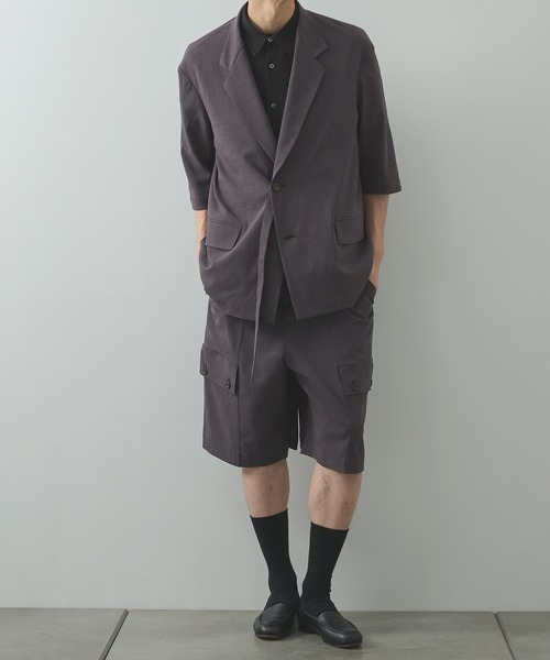 UJOH(ウジョー)の「【UJOH HOMME/ウジョー】2BS Belt Half Sleeve JKT / TAトロピカル / M732-J53-501(テーラードジャケット・メンズ・ブラック/グレー/ブラウン・4/5)」の19枚目の写真