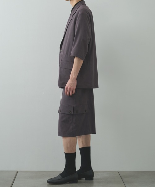 UJOH(ウジョー)の「【UJOH HOMME/ウジョー】2BS Belt Half Sleeve JKT / TAトロピカル / M732-J53-501(テーラードジャケット・メンズ・ブラック/グレー/ブラウン・4/5)」の21枚目の写真