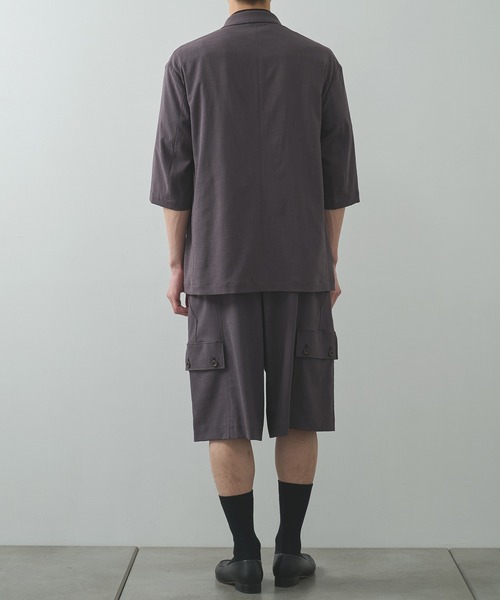 UJOH(ウジョー)の「【UJOH HOMME/ウジョー】2BS Belt Half Sleeve JKT / TAトロピカル / M732-J53-501(テーラードジャケット・メンズ・ブラック/グレー/ブラウン・4/5)」の22枚目の写真