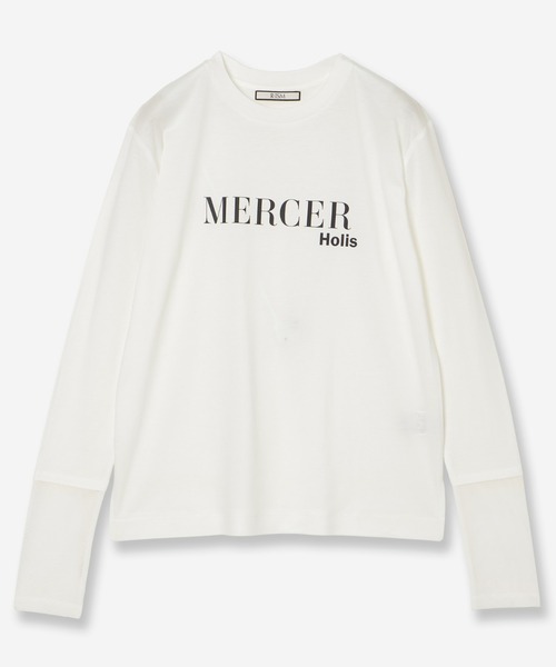 R-ISM(リズム)の「【接触冷感・洗える】ロングスリーブロゴTシャツ(MERCER)(Tシャツ/カットソー・レディース・ブラック/ライトブルー/オフホワイト・4)」の2枚目の写真