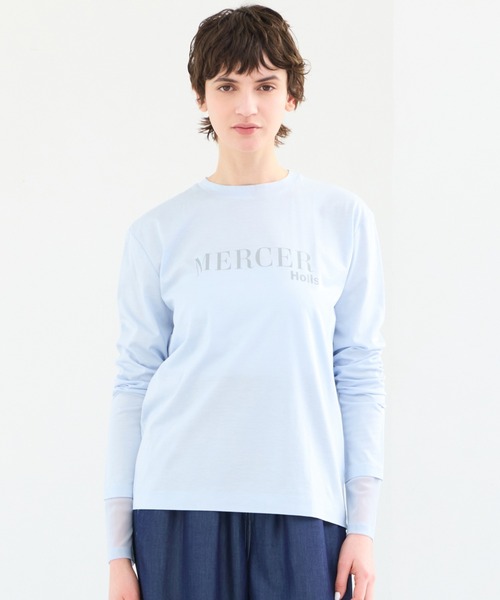 R-ISM(リズム)の「【接触冷感・洗える】ロングスリーブロゴTシャツ(MERCER)(Tシャツ/カットソー・レディース・ブラック/ライトブルー/オフホワイト・4)」の4枚目の写真
