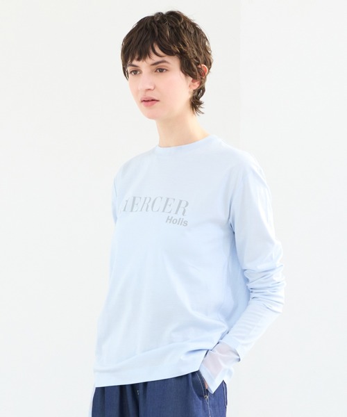 R-ISM(リズム)の「【接触冷感・洗える】ロングスリーブロゴTシャツ(MERCER)(Tシャツ/カットソー・レディース・ブラック/ライトブルー/オフホワイト・4)」の5枚目の写真