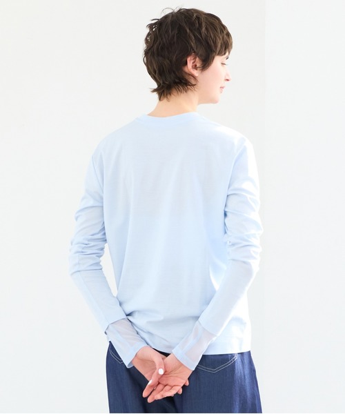 R-ISM(リズム)の「【接触冷感・洗える】ロングスリーブロゴTシャツ(MERCER)(Tシャツ/カットソー・レディース・ブラック/ライトブルー/オフホワイト・4)」の8枚目の写真