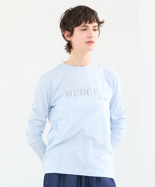 R-ISM(リズム)の「【接触冷感・洗える】ロングスリーブロゴTシャツ(MERCER)(Tシャツ/カットソー・レディース・ブラック/ライトブルー/オフホワイト・4)」の11枚目の写真