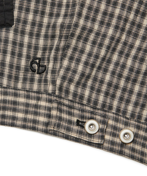 NOMANUAL(NOMANUAL)の「CHECK TRUCKER JACKET - WASHED BLACK(デニムジャケット・レディース・その他・SMALL/MEDIUM/LARGE)」の5枚目の写真