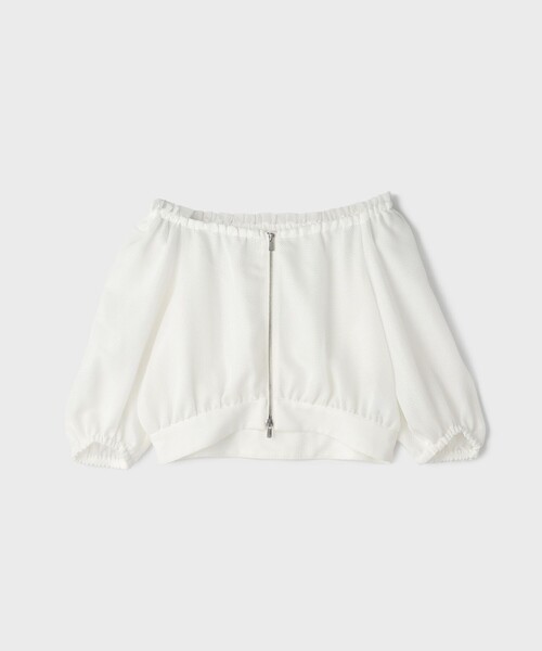 GRACE CONTINENTAL(グレースコンチネンタル)の「カラミ2wayジャケット(ノーカラージャケット・レディース・ベージュ/ホワイト・36)」の8枚目の写真