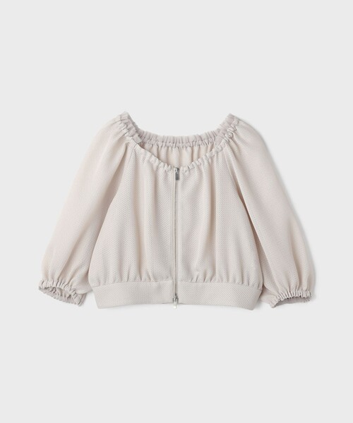 GRACE CONTINENTAL(グレースコンチネンタル)の「カラミ2wayジャケット(ノーカラージャケット・レディース・ベージュ/ホワイト・36)」の6枚目の写真