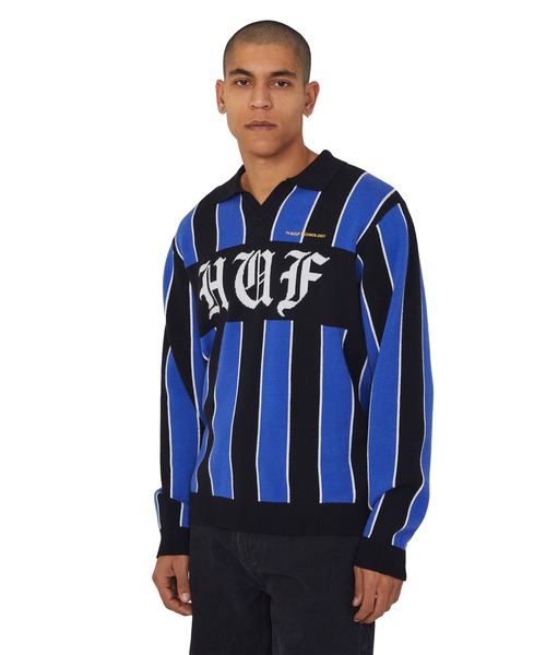 HUF（ハフ）の「MIDFIELD JERSEY SWEATER（ニット/セーター・メンズ・レッド/ブルー・M/L/XL）」の5枚目の写真