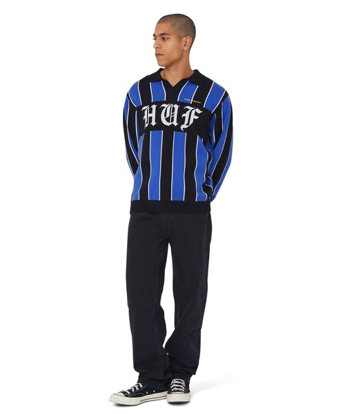 HUF（ハフ）の「MIDFIELD JERSEY SWEATER（ニット/セーター・メンズ・レッド/ブルー・M/L/XL）」の7枚目の写真