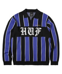 HUF｜ハフのニット/セーター（ブルー・ネイビー/青色系・Vネック）通販 