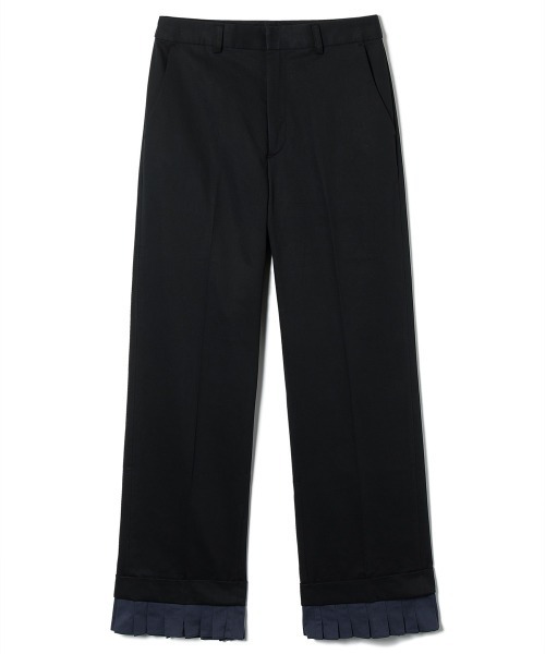 soduk（スドーク）の「【soduk】26SS新作 ruffle trousers / ラッフルトラウザー（チノパンツ・レディース・ベージュ系/ブラック・SMALL/MEDIUM）」の4枚目の写真