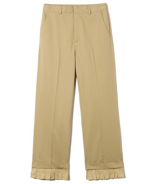 soduk（スドーク）の「【soduk】26SS新作 ruffle trousers / ラッフルトラウザー（チノパンツ・レディース・ベージュ系/ブラック・SMALL/MEDIUM）」の6枚目の写真