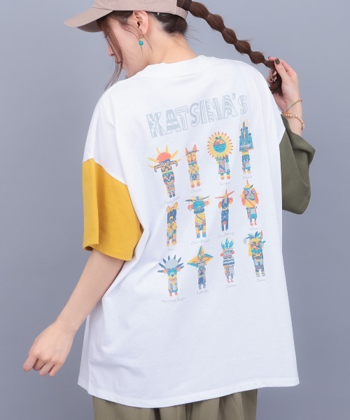 チチカカ(チチカカ)の「チビカチナプリントTシャツ(Tシャツ/カットソー・レディース・その他1/チャコールグレー/レッド・FREE)」の1枚目の写真