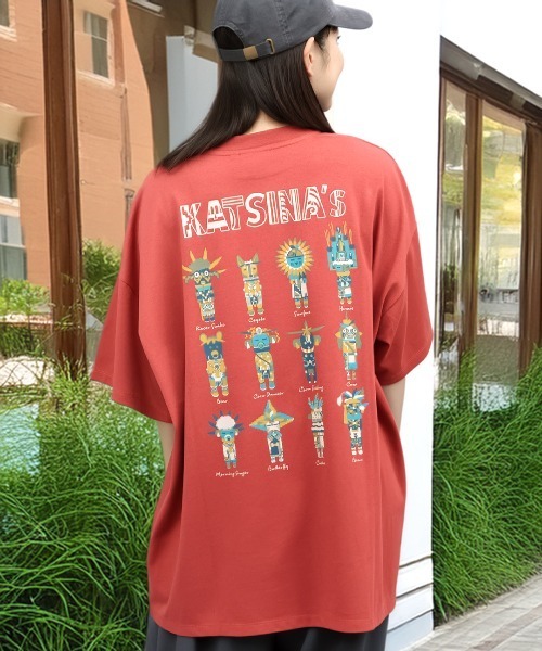 チチカカ(チチカカ)の「チビカチナプリントTシャツ(Tシャツ/カットソー・レディース・その他1/チャコールグレー/レッド・FREE)」の3枚目の写真
