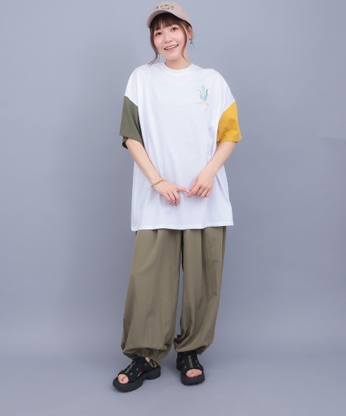 チチカカ(チチカカ)の「チビカチナプリントTシャツ(Tシャツ/カットソー・レディース・その他1/チャコールグレー/レッド・FREE)」の8枚目の写真