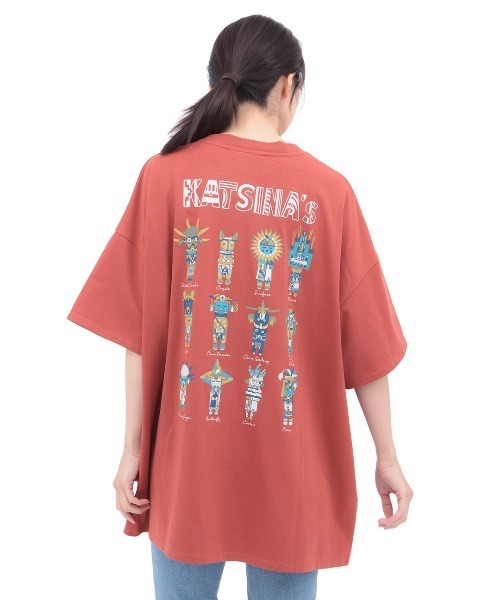 チチカカ(チチカカ)の「チビカチナプリントTシャツ(Tシャツ/カットソー・レディース・その他1/チャコールグレー/レッド・FREE)」の11枚目の写真