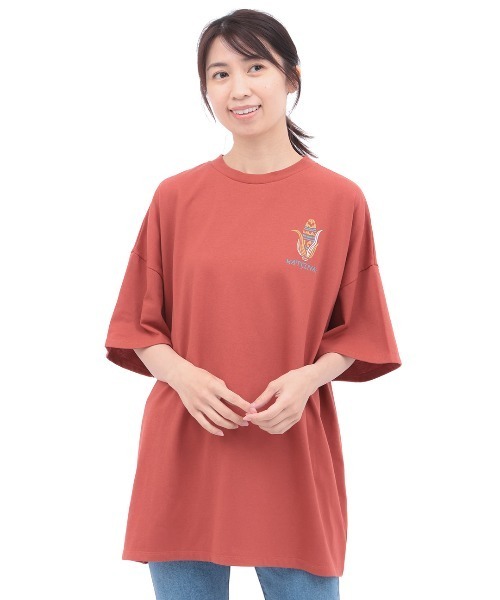 チチカカ(チチカカ)の「チビカチナプリントTシャツ(Tシャツ/カットソー・レディース・その他1/チャコールグレー/レッド・FREE)」の14枚目の写真