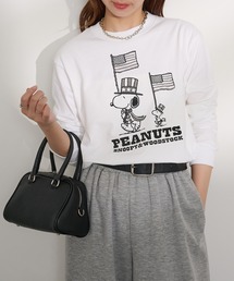 【Hanes】PEANUTS*BEEFY-T クルーネックロングスリーブTシャツ
