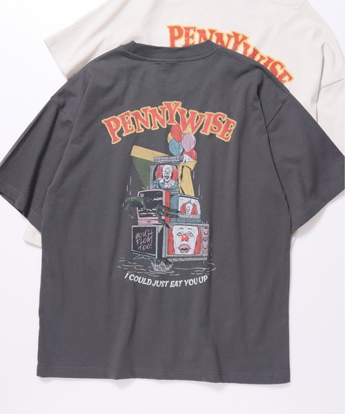 ALWAYS GOOD TIME(オルウェイズグッドタイム)の「【IT/イット】USD加工"ペニーワイズ"プリント半袖Tシャツ/Movie Tee/ユニセックス(Tシャツ/カットソー・メンズ・アイボリー/ホワイト系その他/スミクロ/ブラック系その他・LL/L/M)」の19枚目の写真
