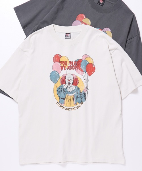 ALWAYS GOOD TIME(オルウェイズグッドタイム)の「【IT/イット】USD加工"ペニーワイズ"プリント半袖Tシャツ/Movie Tee/ユニセックス(Tシャツ/カットソー・メンズ・アイボリー/ホワイト系その他/スミクロ/ブラック系その他・LL/L/M)」の17枚目の写真