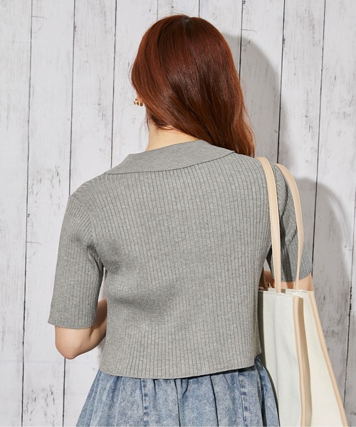 GORGE（ゴージ）の「《WZIP・刺繍》カーディガン／カジュアル×ガーリー／春夏／全5色（カーディガン/ボレロ・レディース・チャコール/アイボリー/ブラック/ピンク/ボルドー・F）」の9枚目の写真