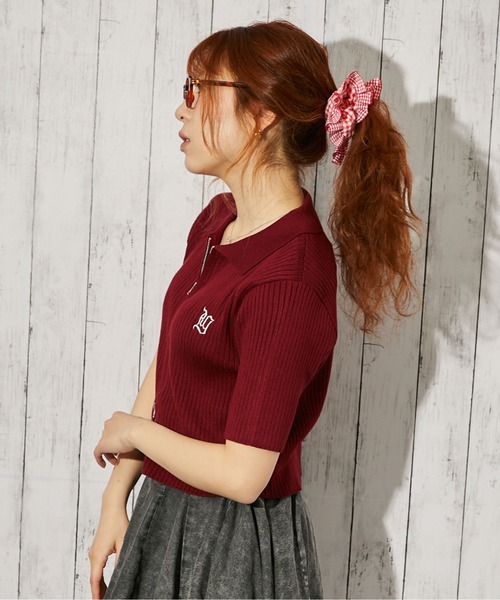 GORGE（ゴージ）の「《WZIP・刺繍》カーディガン／カジュアル×ガーリー／春夏／全5色（カーディガン/ボレロ・レディース・チャコール/アイボリー/ブラック/ピンク/ボルドー・F）」の16枚目の写真