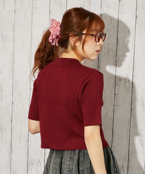 GORGE（ゴージ）の「《WZIP・刺繍》カーディガン／カジュアル×ガーリー／春夏／全5色（カーディガン/ボレロ・レディース・チャコール/アイボリー/ブラック/ピンク/ボルドー・F）」の17枚目の写真