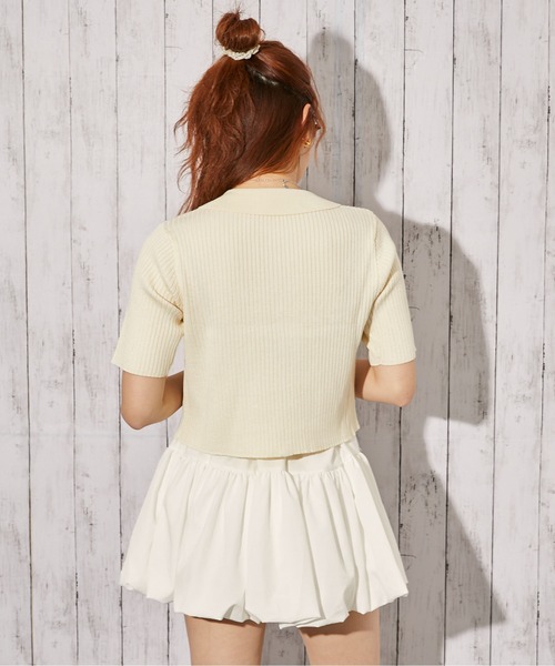 GORGE（ゴージ）の「《WZIP・刺繍》カーディガン／カジュアル×ガーリー／春夏／全5色（カーディガン/ボレロ・レディース・チャコール/アイボリー/ブラック/ピンク/ボルドー・F）」の21枚目の写真
