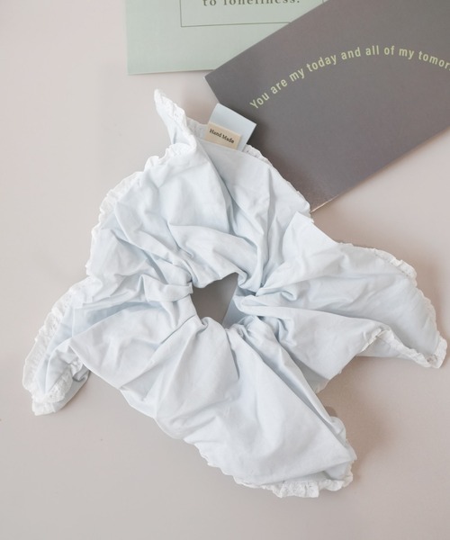 Port（ポート）の「【 Port / ポート 】 縁レース ラウンド / スクエア シュシュ（シュシュ・レディース・ブルー系その他/ライトブルー・FREE）」の5枚目の写真