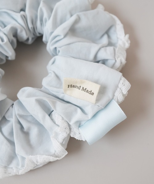 Port（ポート）の「【 Port / ポート 】 縁レース ラウンド / スクエア シュシュ（シュシュ・レディース・ブルー系その他/ライトブルー・FREE）」の4枚目の写真