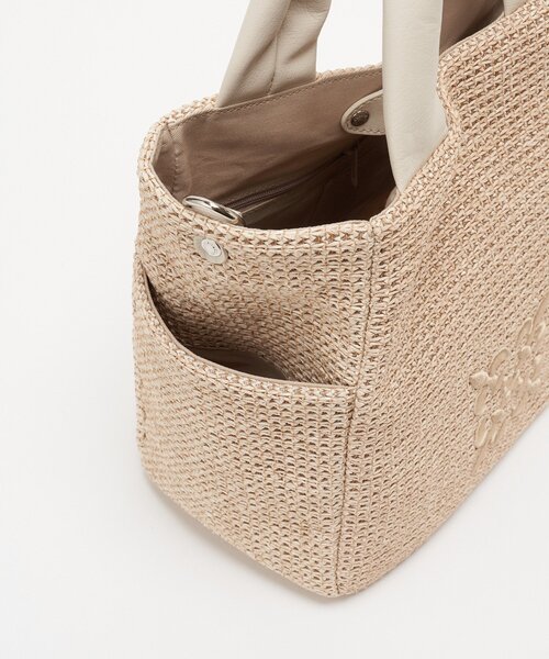 russet（ラシット）の「ナイロンラフィア2WAYトートバッグ（トートバッグ・レディース・アイボリー/ブラック/ダークブラウン・FREE）」の7枚目の写真