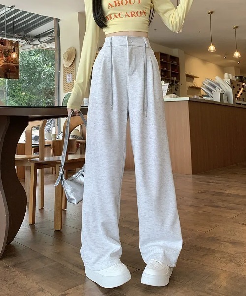 Teem Store（チームストア）の「フロントボタン セミワイドスウェットパンツ（スウェットパンツ・レディース・グレー/アッシュグレー/ブラック・L/M）」の17枚目の写真