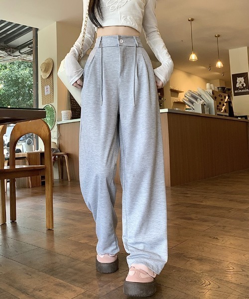 Teem Store（チームストア）の「フロントボタン セミワイドスウェットパンツ（スウェットパンツ・レディース・グレー/アッシュグレー/ブラック・L/M）」の15枚目の写真