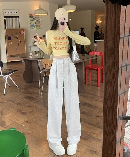 Teem Store（チームストア）の「フロントボタン セミワイドスウェットパンツ（スウェットパンツ・レディース・グレー/アッシュグレー/ブラック・L/M）」の21枚目の写真