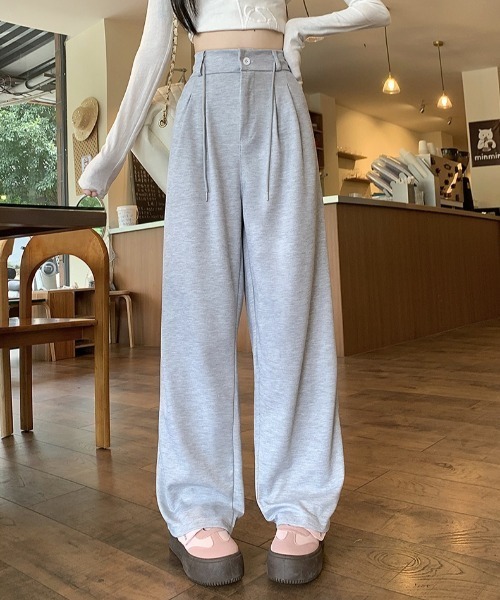 Teem Store（チームストア）の「フロントボタン セミワイドスウェットパンツ（スウェットパンツ・レディース・グレー/アッシュグレー/ブラック・L/M）」の12枚目の写真