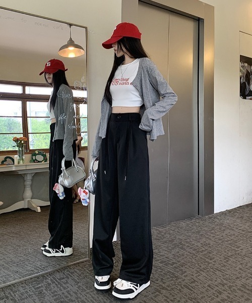 Teem Store（チームストア）の「フロントボタン セミワイドスウェットパンツ（スウェットパンツ・レディース・グレー/アッシュグレー/ブラック・L/M）」の22枚目の写真
