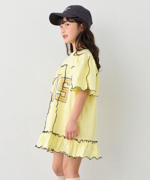 CIAOPANIC TYPY（チャオパニックティピー）の「【KIDS】メロウ切替チュニックワンピ（ワンピース・キッズ・グレー/チャコールグレー/イエロー・110/130/150）」の12枚目の写真