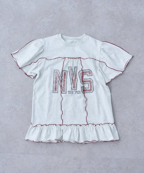 CIAOPANIC TYPY(チャオパニックティピー)の「【KIDS】メロウ切替チュニックワンピ(ワンピース・キッズ・グレー/チャコールグレー/イエロー・110/130/150)」の7枚目の写真