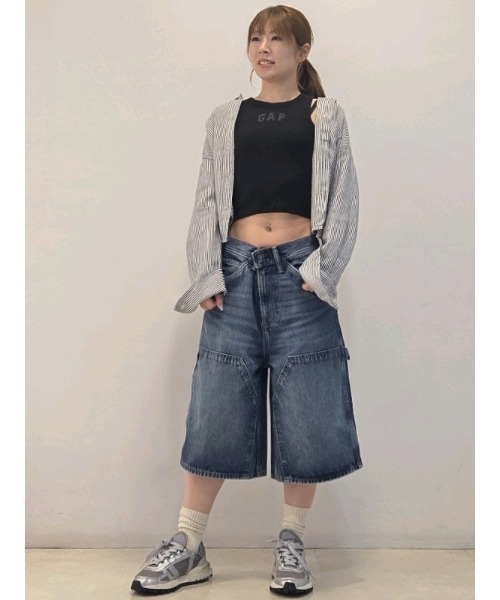 GAP（ギャップ）の「スーパーバギー デニムカーペンター ショートパンツ（デニムパンツ・メンズ・インディゴブルー・30W/32W/34W/28W/36W）」の9枚目の写真