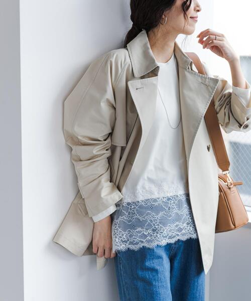 URBAN RESEARCH DOORS(アーバンリサーチドアーズ)の「レースドッキングカットソー(Tシャツ/カットソー・レディース・オフホワイト/ブラック・FREE)」の7枚目の写真