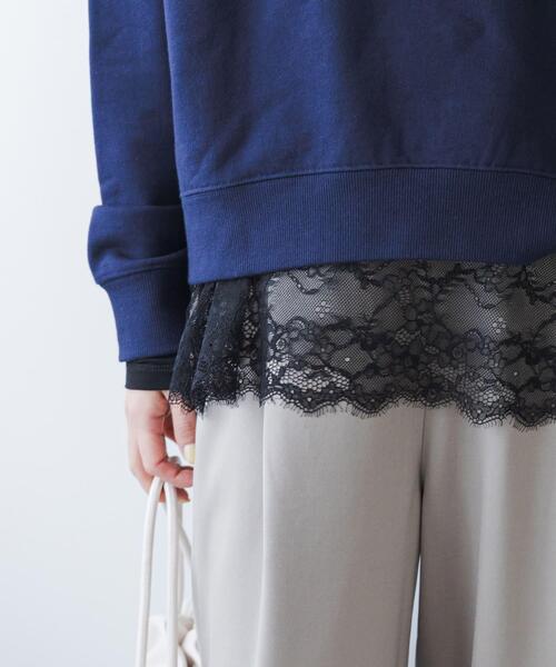 URBAN RESEARCH DOORS(アーバンリサーチドアーズ)の「レースドッキングカットソー(Tシャツ/カットソー・レディース・オフホワイト/ブラック・FREE)」の12枚目の写真
