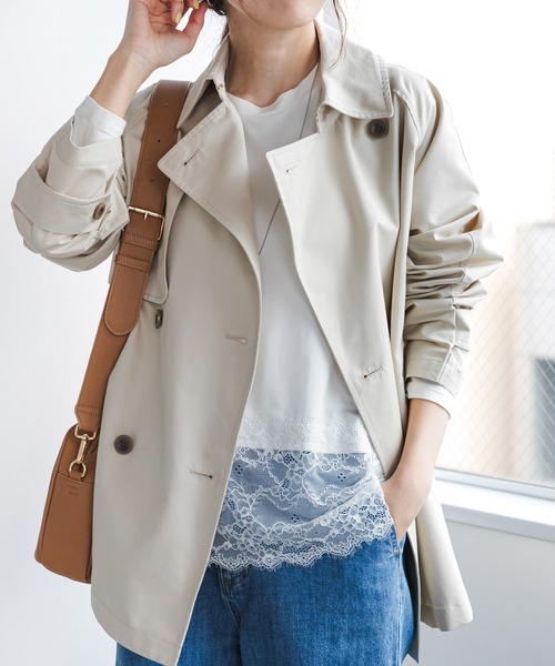 URBAN RESEARCH DOORS（アーバンリサーチドアーズ）の「レースドッキングカットソー（Tシャツ/カットソー・レディース・オフホワイト/ブラック・FREE）」の8枚目の写真