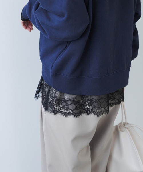 URBAN RESEARCH DOORS（アーバンリサーチドアーズ）の「レースドッキングカットソー（Tシャツ/カットソー・レディース・オフホワイト/ブラック・FREE）」の13枚目の写真