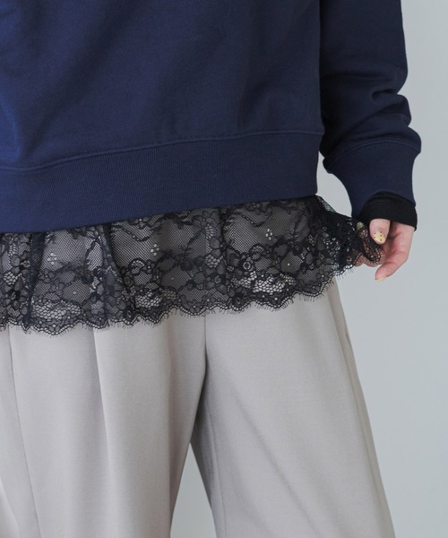 URBAN RESEARCH DOORS（アーバンリサーチドアーズ）の「レースドッキングカットソー（Tシャツ/カットソー・レディース・オフホワイト/ブラック・FREE）」の14枚目の写真